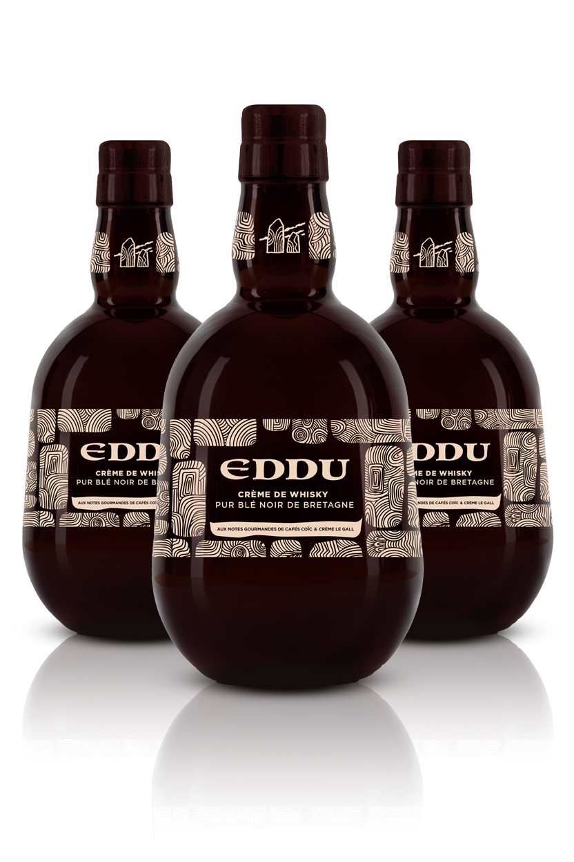 Crème de Whisky Eddu Pur Blé noir - Ensemble de 3 bouteilles